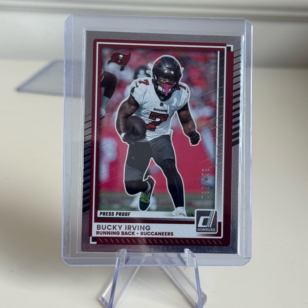 🔥 2025 Bucky Irving Panini Donruss /199 Press Proof. Tampa Bay Buccaneers